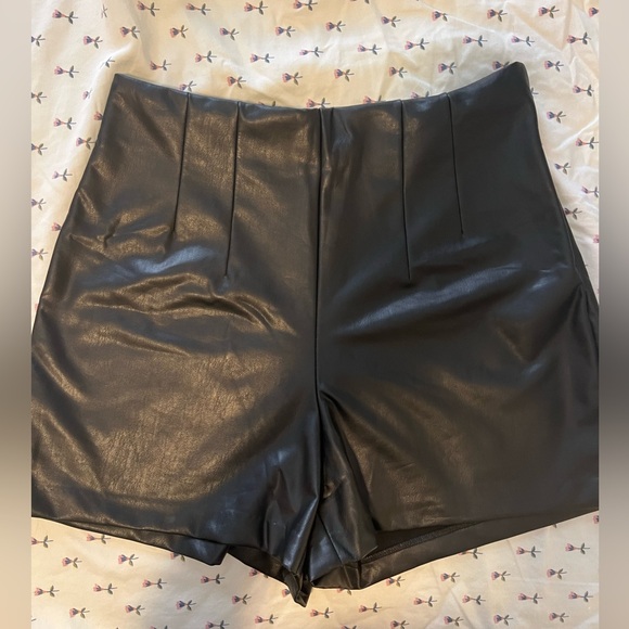 Express Pants - Express size 2 black vegan leather high waisted shorts